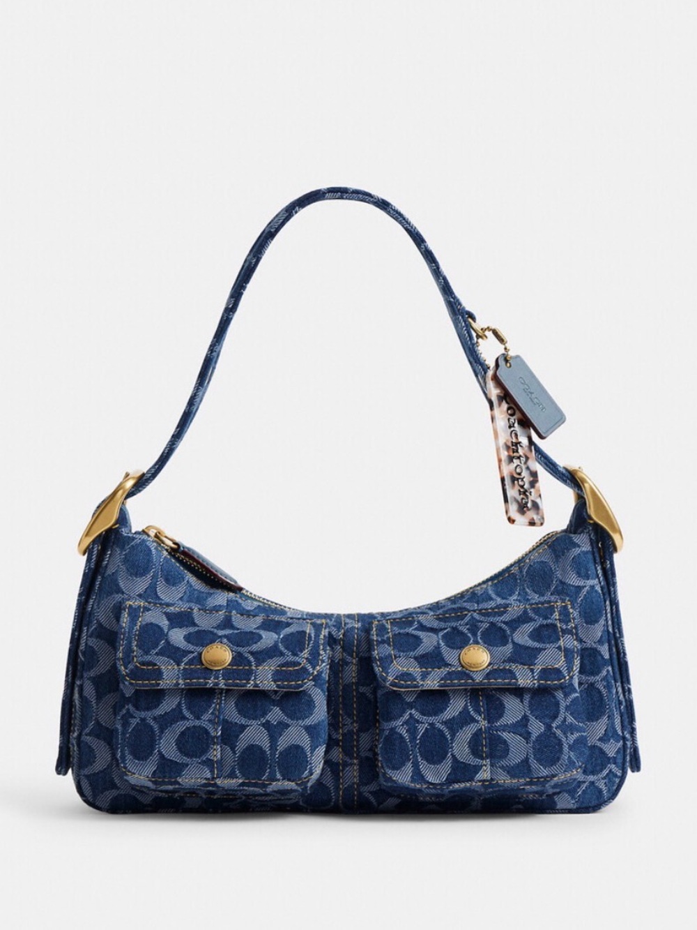 COACH Coachtopia Cargo Shoulder Bag In Upcrafted Signature Denim